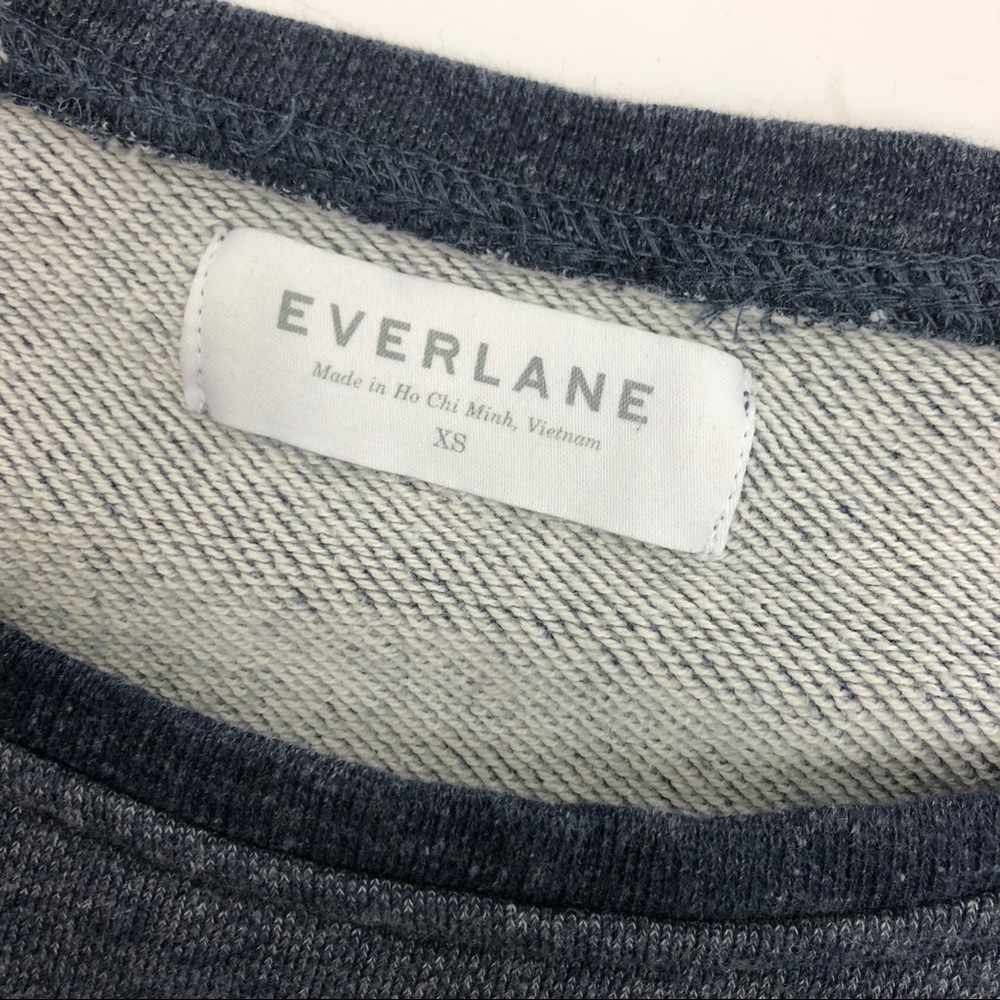 Everlane The Crew Sweatshirt: Marled Navy Blue - Picture 11 of 12